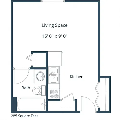 Floor plan Efficiency 01A