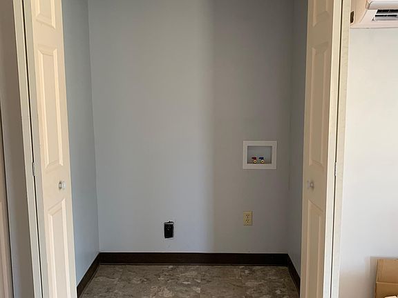 Laundry hookups in kitchen