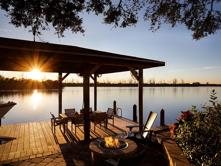 Enjoy amazing sunsets from your private lagoon view