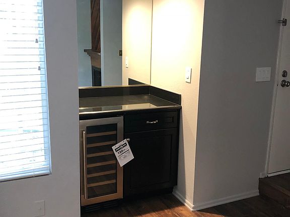 Bar with wine refrigerator