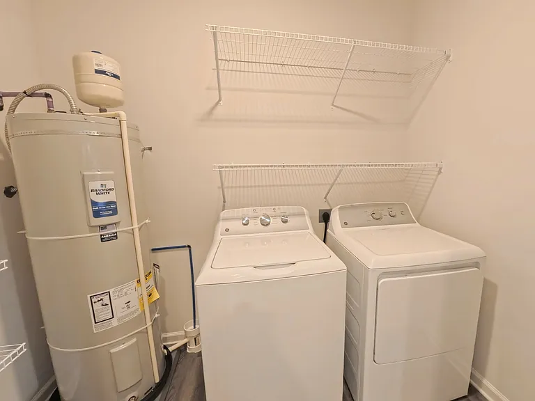 Washer & Dryer with Additional Shelving Washer & Dryer with Additional Shelving