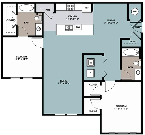 Floor plan 2B