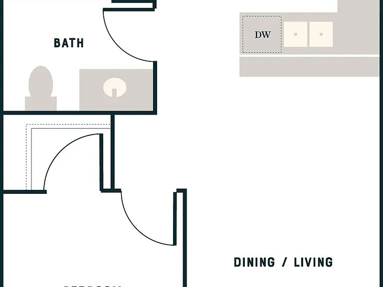 TRS2 - 1 Bed, 1 Bath - Apt D TRS2 - 1 Bed, 1 Bath - Apt D