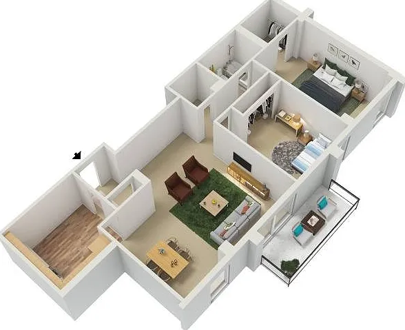 3D Floor Plan of Tier 5 3D Floor Plan of Tier 5