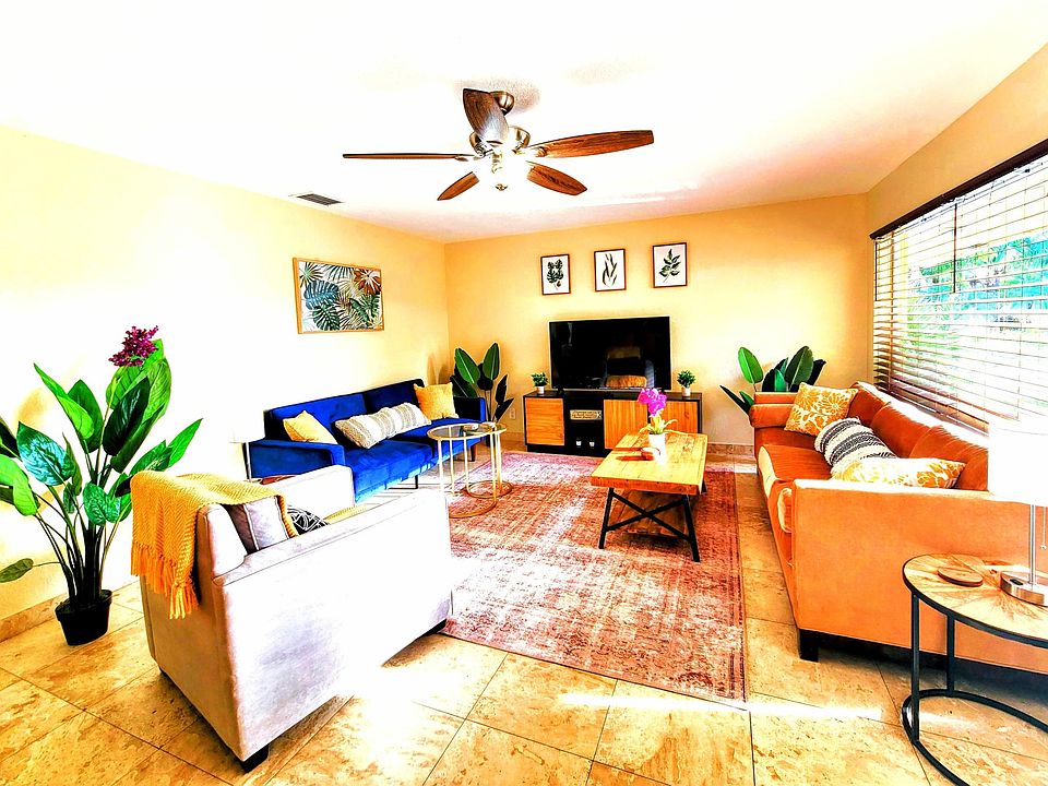 Living room with smart TV