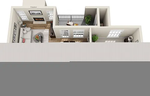 Floor plan 1X1B