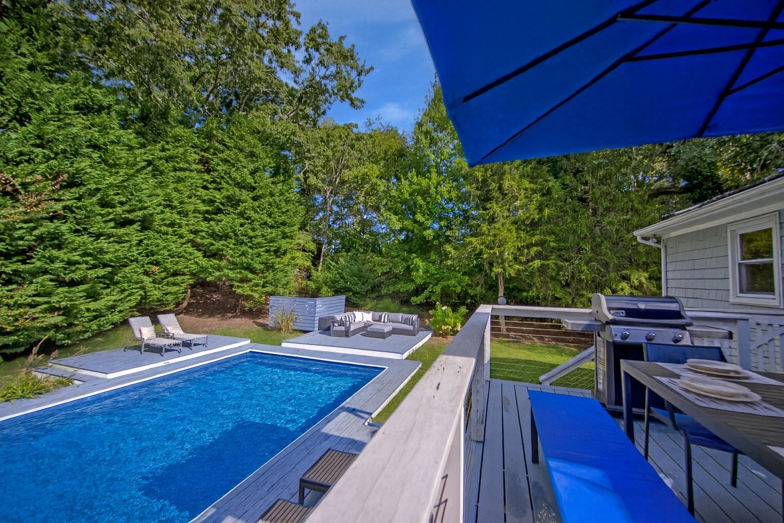  Heated Outdoor with full sun exposure throughout the day, and two decks off of the pool & a BBQ Deck