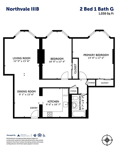 Floor plan 2 Bed 1 Bath G