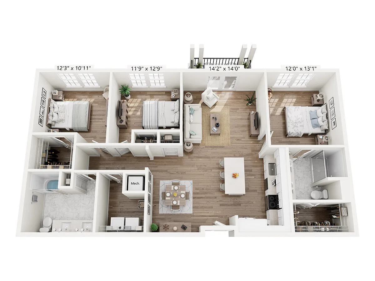 Floor plan C1 ANSI