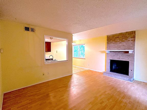 View of the kitchen and dining areas.