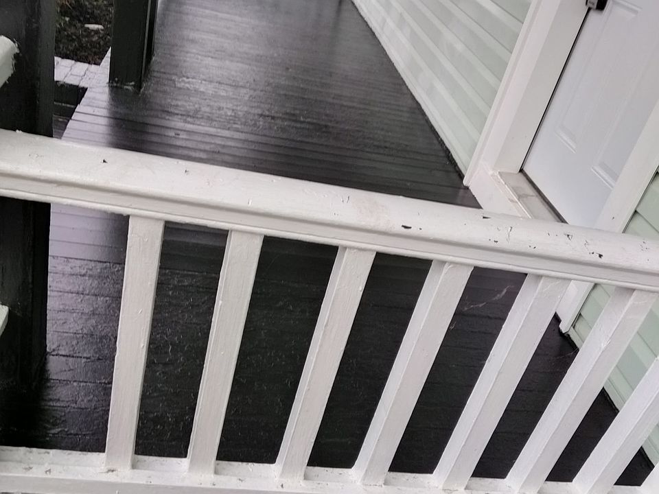 Freshly painted porch