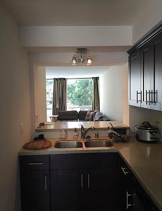 Kitchen/Bar opening to living room