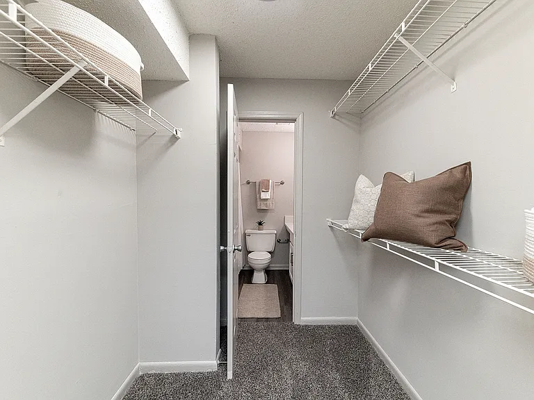 Generous walk-in closet space