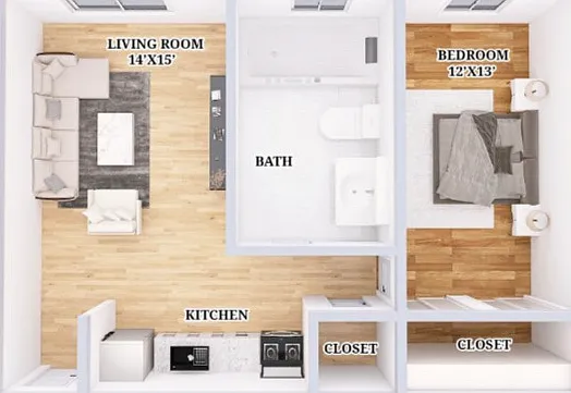 1 bed, $775 — Photo 2