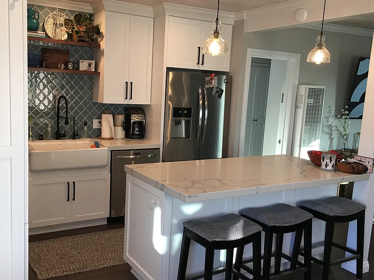 Kitchen island and bar