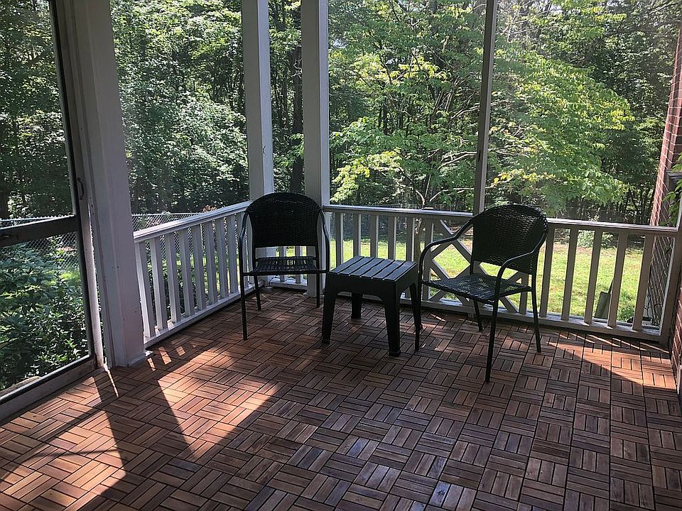 Acacia tiles on porch