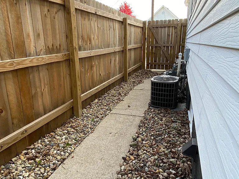 Brand new fenced in yard.