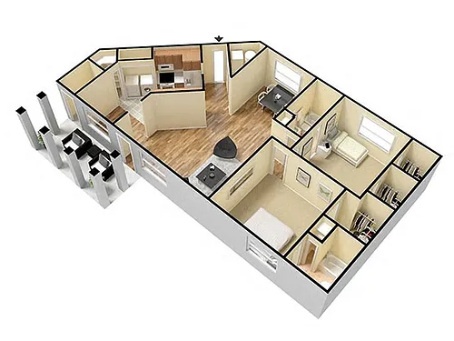 Floor plan Heather and Yew Tree