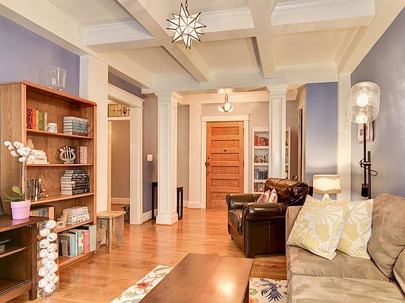 ... coffered ceilings and wood floors