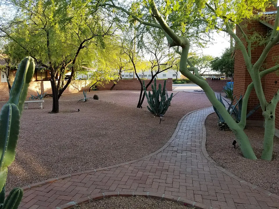 Landscaped grounds