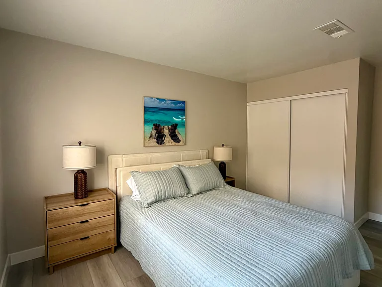 Spacious secondary bedroom with ample closet storage
