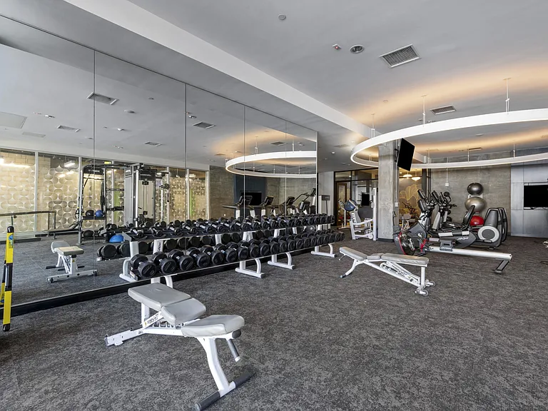 Fitness Center at G12 Apartments in Los Angeles, CA 90015