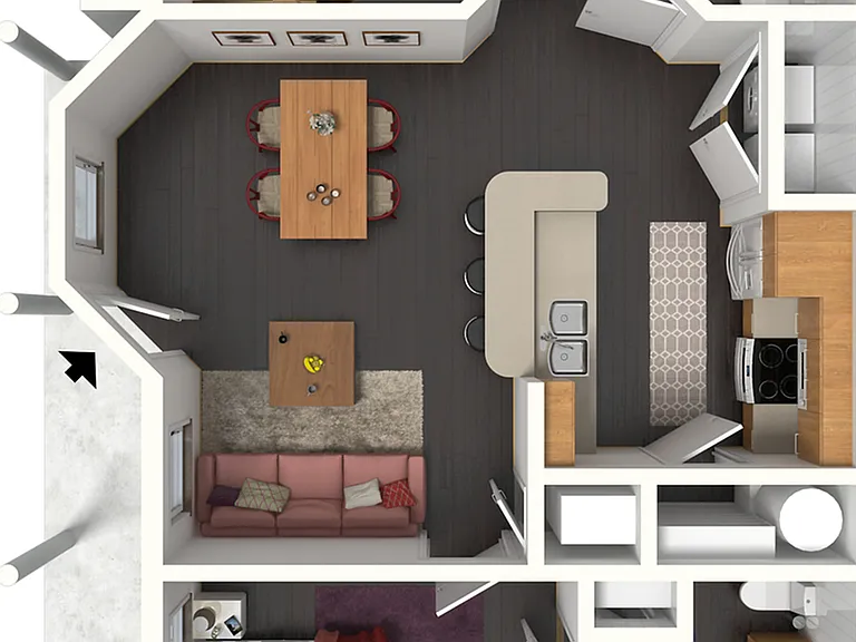 3D Furnished View 3D Furnished View