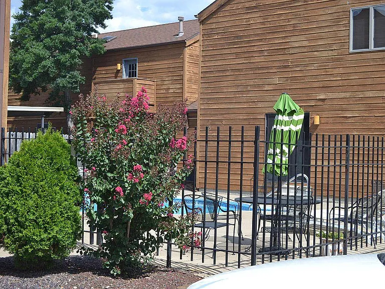 Pool Entrance in Summer