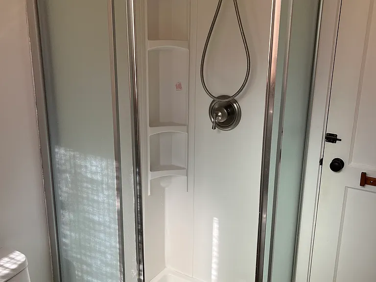 Brand new shower with shower filter.