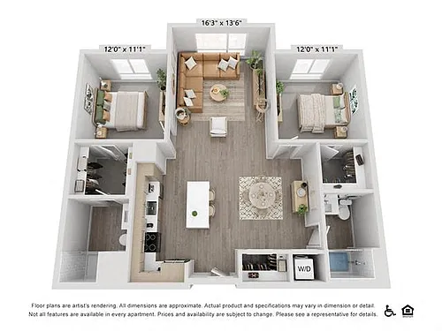 Floor plan B5 | 2 Bed | 2 Bath