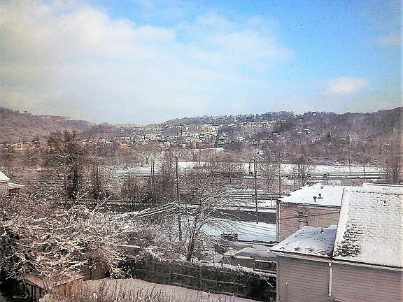 view from second story window