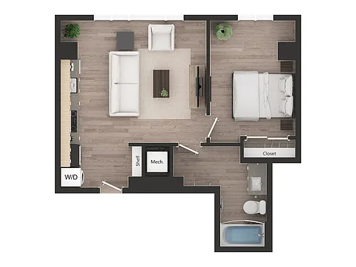 Floor plan 1BD1i