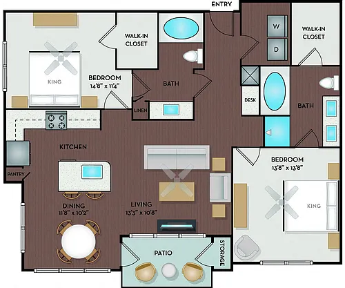 Floor plan Ashland/Kaplan I, II, III & IV