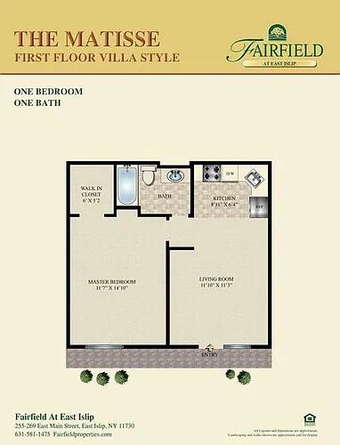 Floor plan THE MATISSE-One Bedroom Villa Style