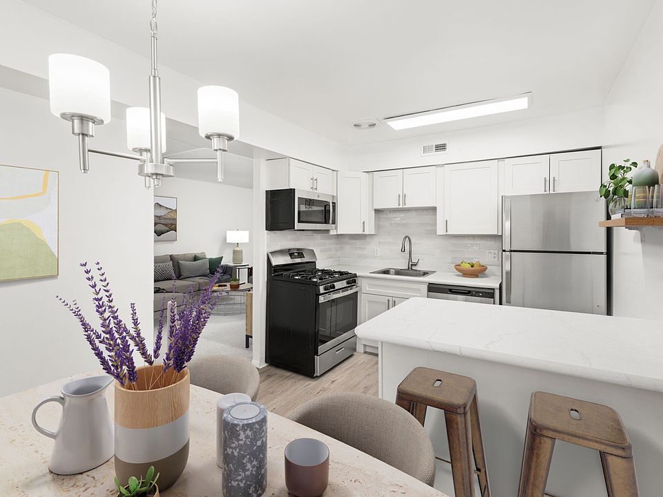 Prestige Kitchen Style (shown here in a 1-bedroom floor plan with model furniture and decor)