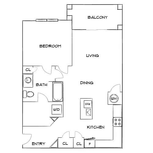 Floor plan Design 1K
