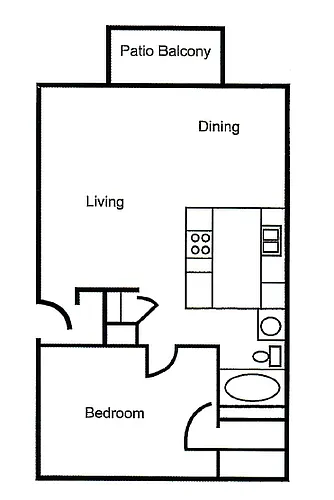 Floor plan One Bedroom