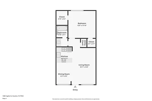 Floor plan One Bedroom