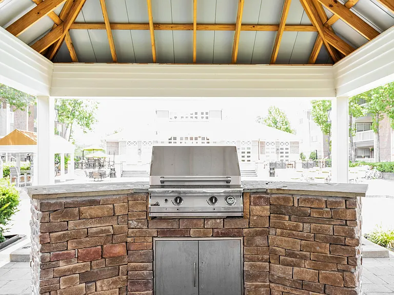 Covered Poolside Grilling Area