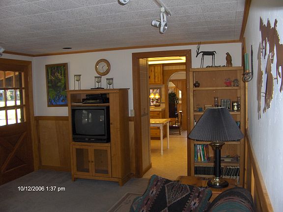 living room into kitchen