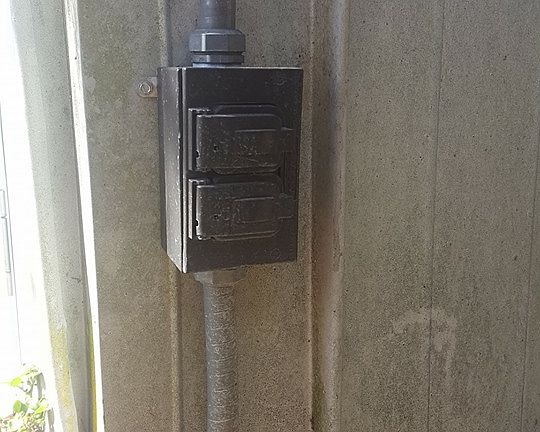 Sheds are wired for electric