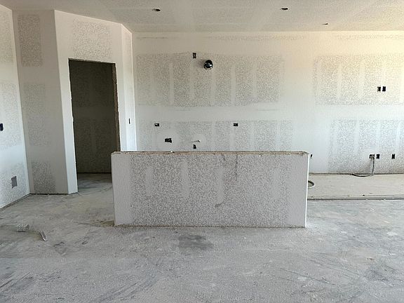 Construction progress - kitchen with center island and walk in pantry