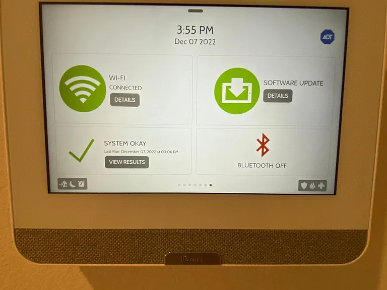 View of alarm and smart home system