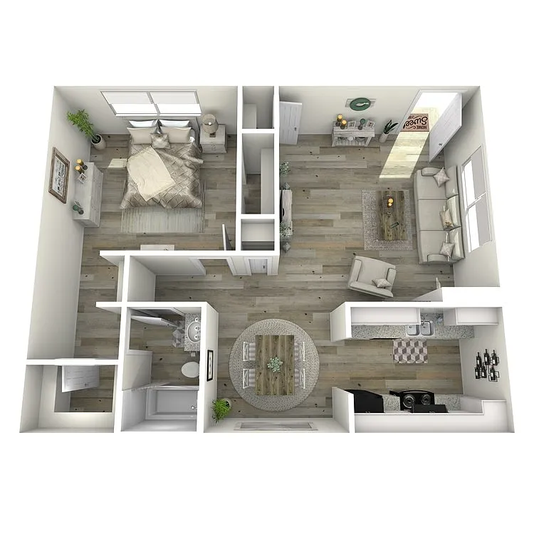 Floor plan 1 Bdrm