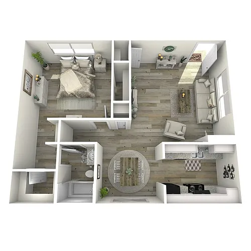 Floor plan 1 Bdrm