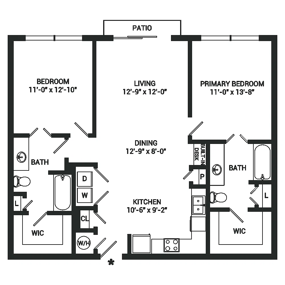 Floor plan 2x2 B1Pyq