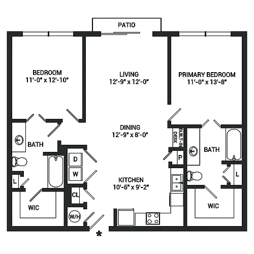 Floor plan 2x2 B1Pyq Upgrade