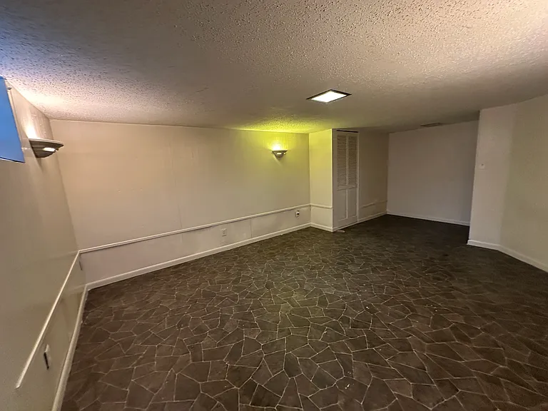 Family room in the basement.