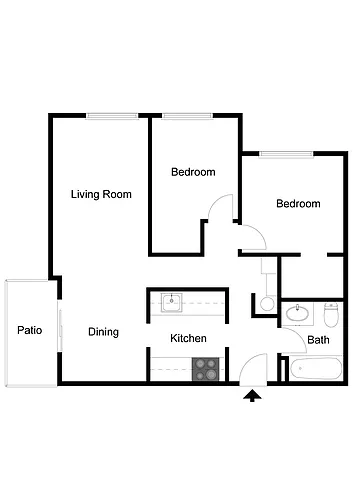 Floor plan Two Bedroom