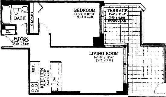 393 West 49 Street, New York, NY, 10019 photo #1 of 2: image of floorplan